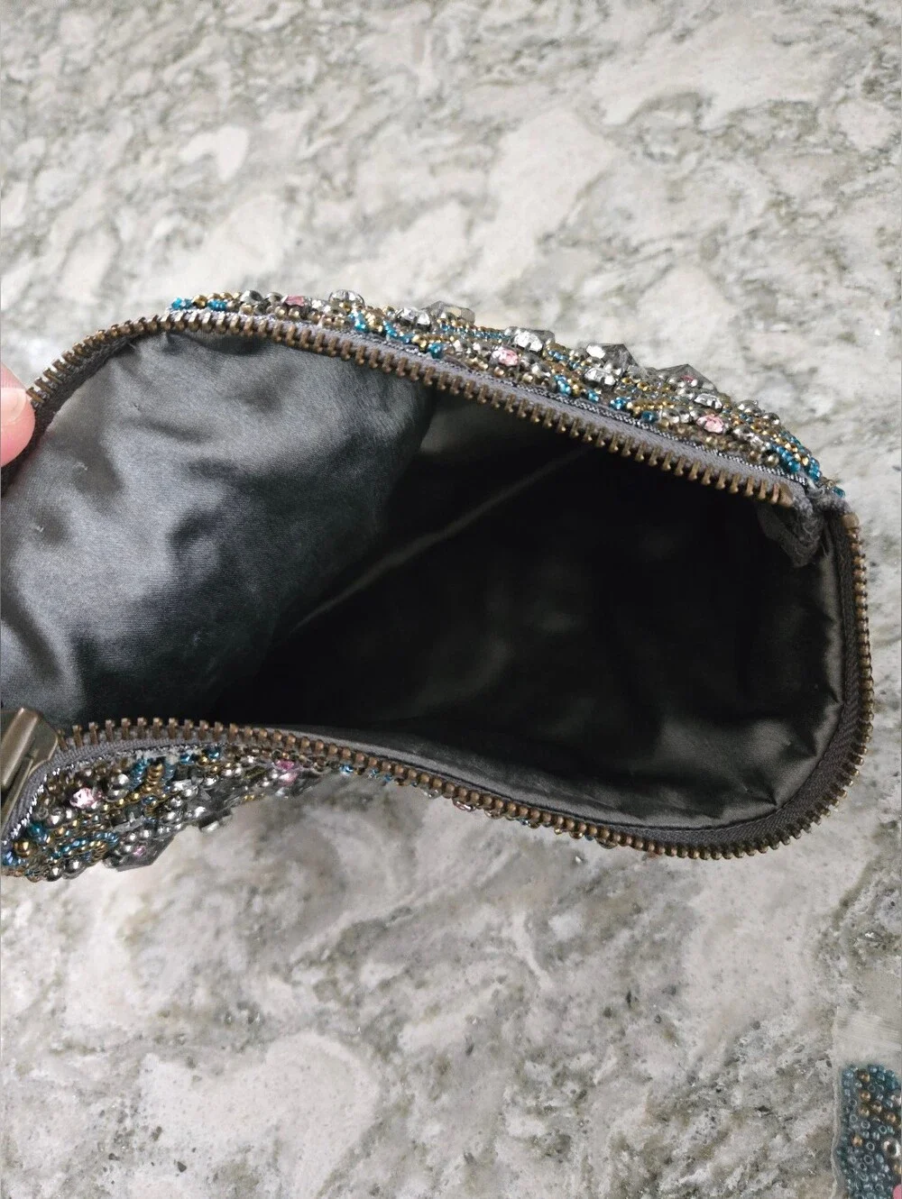 Anthropologie Beaded Clutch Purse